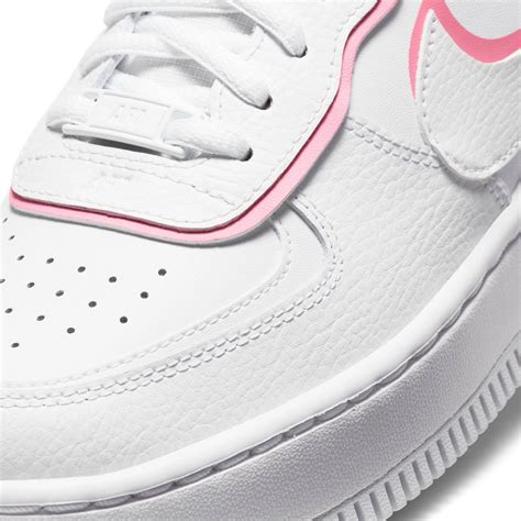 nike air force 1 wit roze 25|Nike Air Force 1 white shoes.